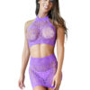 Purple Bodystocking with Fishnet and Lace Patterns – Shop Be Savage Bodystocking Wholesale Distributor Florida